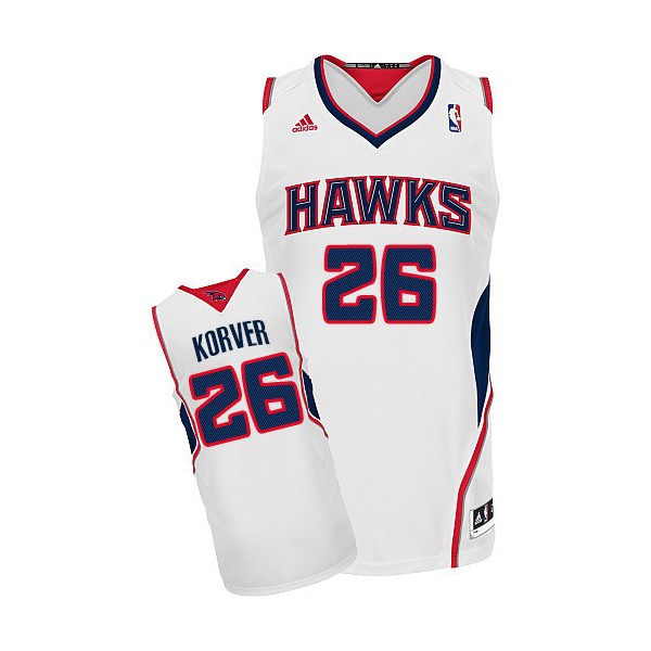 NBA Kyle Korver Swingman Hommes Blanc Maillot Adidas Atlanta Hawks