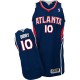 NBA Mike Bibby Authentic Men's Navy Blue Jersey - Adidas Atlanta Hawks &10 Road