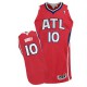 NBA Mike Bibby Authentic Men's Red Jersey - Adidas Atlanta Hawks &10 Alternate