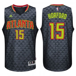 Al Horford Atlanta Hawks 15 2015-16 saison nouvelle route Swingman Maillot de noir
