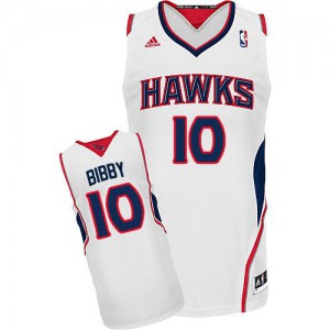 NBA Mike Bibby Swingman Men's White Jersey - Adidas Atlanta Hawks &10 Home