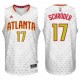 Nouvelle saison blanche maison Swingman d’Atlanta Hawks 17 Dennis Schroder 2015-16 acheter maillots de basket-ball