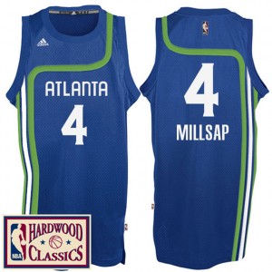 Atlanta Hawks 2016-17 saison 4 Hardwood Classics Throwback Maillot Royal Paul Millsap