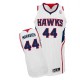 NBA Pete Maravich Authentic Men's White Jersey - Adidas Atlanta Hawks &44 Home