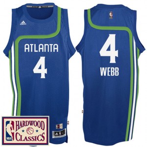 Atlanta Hawks 2016-17 saison 4 Hardwood Classics Throwback Maillot Royal Spud Webb