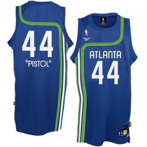 NBA Pete Maravich Swingman Men's Light Blue Jersey - Adidas Atlanta Hawks &44 Pistol