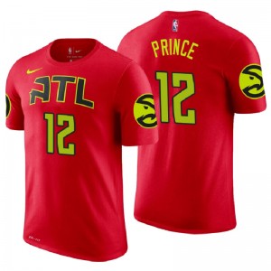 T-shirt maillot avec nom et numéro de déclaration Red Hawkes ^ 12 Atlanta Hawks ^ 12 Taurean Prince