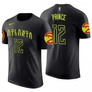Tee shirt Homme Atlanta Hawks ^ 12 Taurean Prince Black, nom et numéro de ville noirs