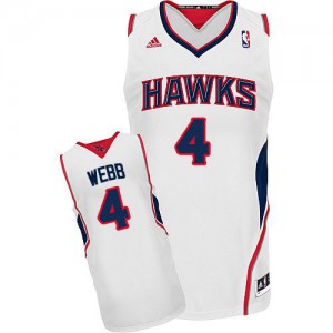 NBA Spud Webb Swingman Men's White Jersey - Adidas Atlanta Hawks &4 Home