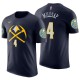 T-shirt en jersey avec nom et numéro de ville bleu marine Paul Millsap de Denver Nuggets ^ 4