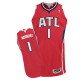 NBA Tracy Mcgrady Authentic Men's Red Jersey - Adidas Atlanta Hawks &1 Alternate