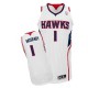 NBA Tracy Mcgrady Authentic Men's White Jersey - Adidas Atlanta Hawks &1 Home