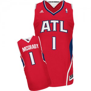 NBA Tracy Mcgrady Swingman Men's Red Jersey - Adidas Atlanta Hawks &1 Alternate
