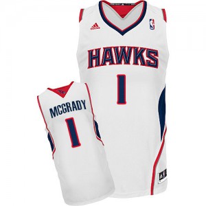 NBA Tracy Mcgrady Swingman Men's White Jersey - Adidas Atlanta Hawks &1 Home