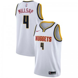 Nuggets de Denver Paul Millsap ^ 4 Association Wihte Jersey