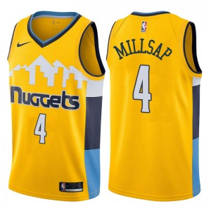 Nuggets Denver Hommes ^ 4 Maillot Swingman Or Déclaration de Paul MillsSap