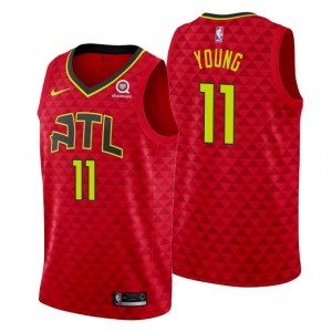 NBA Hommes Atlanta Atlanta Hawks ^ 11 Trae Young Déclaration Swingman Maillot Rouge