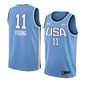 Atlanta Hawks ^ 11 Blue Trae Young Jersey Étoile montante 2019 - Team World