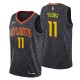 Hommes NBA Draft Atlanta Hawks ^ Maillot Swingman Noir 11 Trae Young Icon Edition