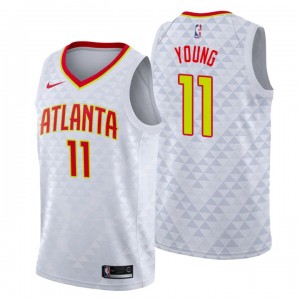 Hommes NBA Draft Atlanta Hawks ^ Maillot Swingman Blanc de la 11e Association Trae Young