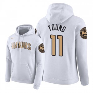 Chandail à capuchon NBA Men Atlanta Hawks ^ 11 Trae Young City Edition - Blanc