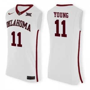 NCAA Oklahoma Sooners ^ Maillot de basket-ball de performance universitaire authentique, Blanc 11, Trae Young