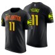 NBA Draft Atlanta Hawks ^ T-shirt en jersey noir avec nom et numéro 11 Trae Young Icon Edition