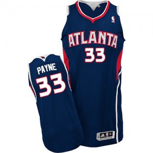 NBA Adreian Payne Authentic Men's Navy Blue Jersey - Adidas Atlanta Hawks &33 Road