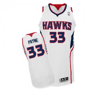 NBA Adreian Payne Authentic Men's White Jersey - Adidas Atlanta Hawks &33 Home