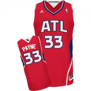 NBA Adreian Payne Swingman Men's Red Jersey - Adidas Atlanta Hawks &33 Alternate
