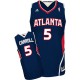 NBA DeMarre Carroll Swingman Men's Navy Blue Jersey - Adidas Atlanta Hawks &5 Road