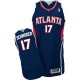NBA Dennis Schroder Authentic Men's Navy Blue Jersey - Adidas Atlanta Hawks &17 Road