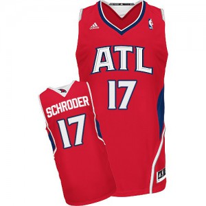 NBA Dennis Schroder Swingman Men's Red Jersey - Adidas Atlanta Hawks &17 Alternate