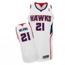 NBA Dominique Wilkins Authentic Men's White Jersey - Adidas Atlanta Hawks &21 Home