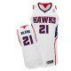 NBA Dominique Wilkins Authentic Men's White Jersey - Adidas Atlanta Hawks &21 Home