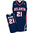 NBA Dominique Wilkins Swingman Men's Navy Blue Jersey - Adidas Atlanta Hawks &21 Road