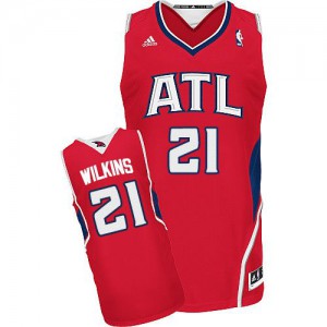 NBA Dominique Wilkins Swingman Men's Red Jersey - Adidas Atlanta Hawks &21 Alternate
