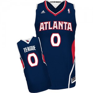 NBA Jeff Teague Swingman Men's Navy Blue Jersey - Adidas Atlanta Hawks &0 Road