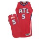 NBA Josh Smith Authentic Men's Red Jersey - Adidas Atlanta Hawks &5 Alternate