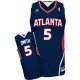 NBA Josh Smith Swingman Men's Navy Blue Jersey - Adidas Atlanta Hawks &5 Road